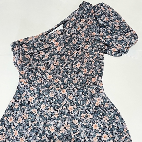 ASTR the Label • Santorini Dress in Blue & Peach Multi Floral - Picture 8 of 12